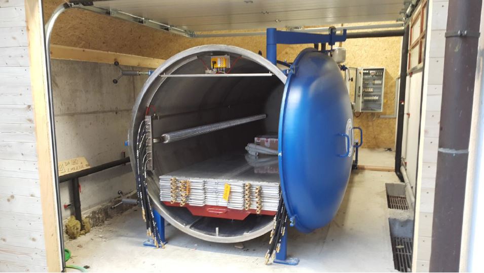 impregnation of wood in an autoclave