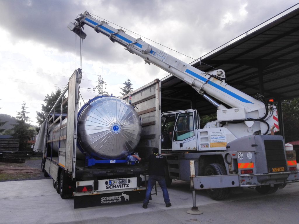 imprégnation du bois dans un autoclave